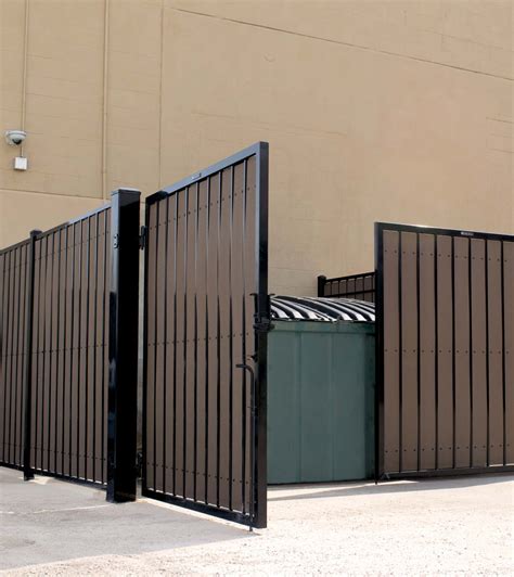 metal trash enclosure doors details|trash enclosure detail.